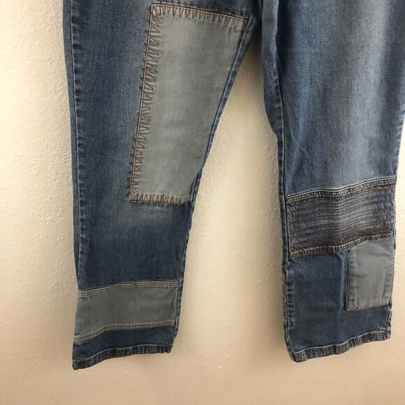 Revolt blue patch high rise jeans size 20 - Picture 5 of 9